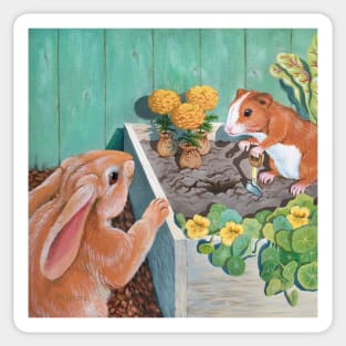 Marigold Planting Time Sticker